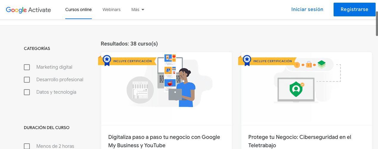 cursos google online