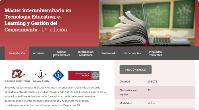 masters de educación online