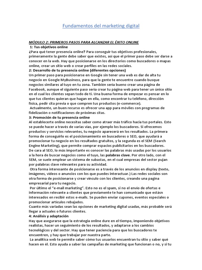 fundamentos del marketing digital google