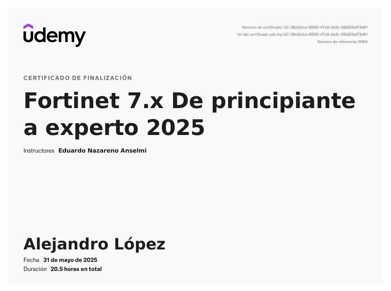 udemy certificado